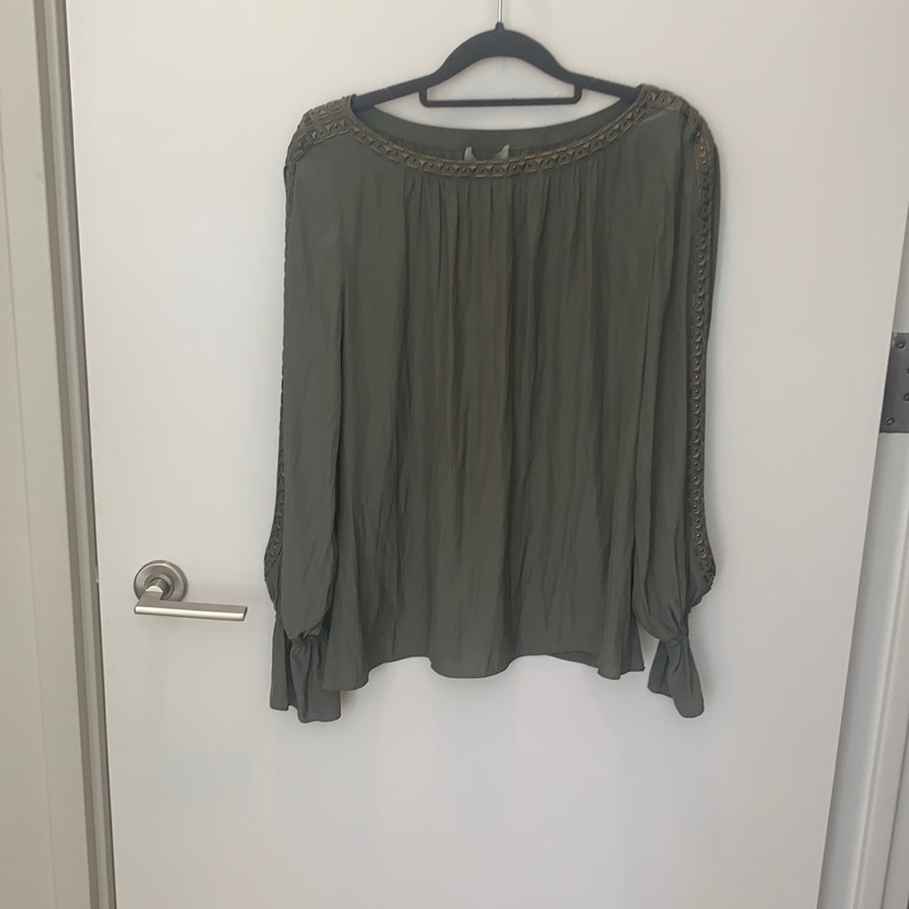 Ramy Brook Slit Sleeve Embellished Top